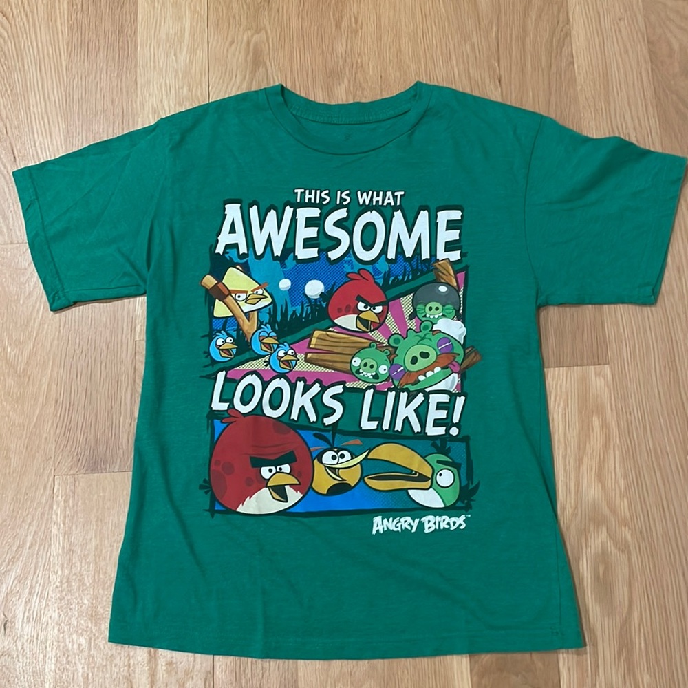 ANGRY BIRDS T-Shirt Youth Medium green
